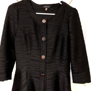 Black formal blazer with silver buttons